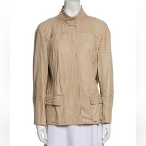 St. John Lamb Leather‎ Utility Jacket